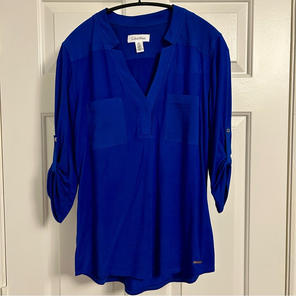 Calvin Klein Women's Royal Blue Blouse